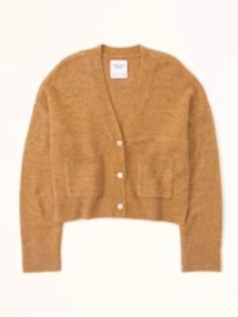 Abercrombie & Fitch Classic Short Cardigan Size XS Tan Camel Bread